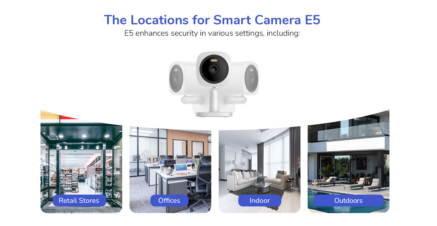 Mini Indoor Smart Wi-Fi Camera (108° Wide Angle, Two-Way Audio, Night Vision)